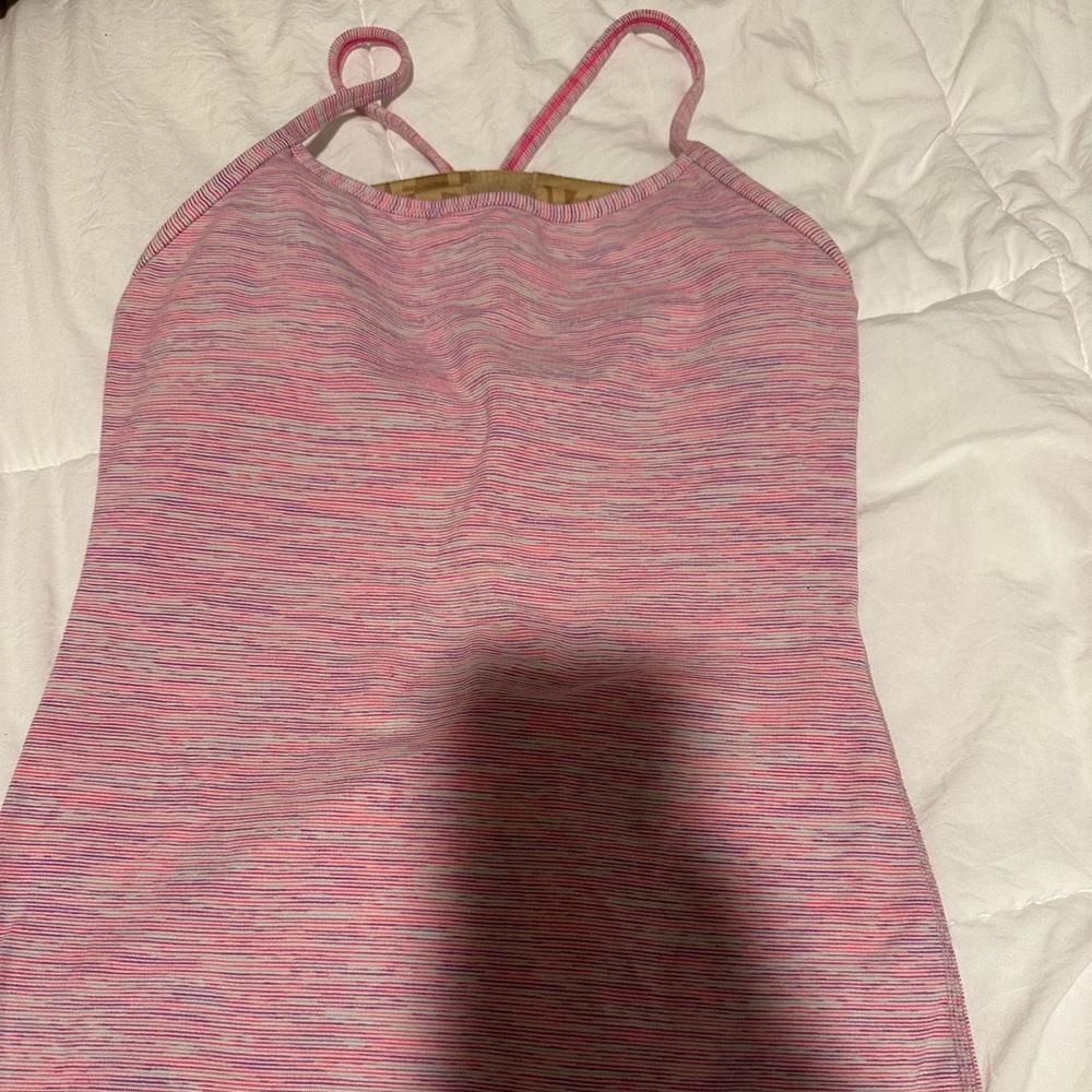 Pink lulu tank top